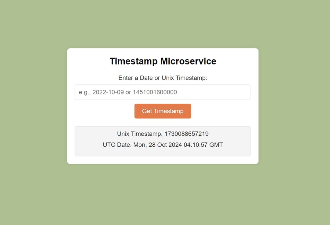 Timestamp Microservice